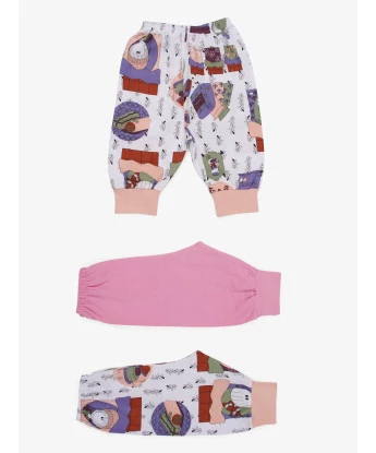 	 Kit Mijão Longo Sonhart Bebê Menina Estampados 3 Peças
