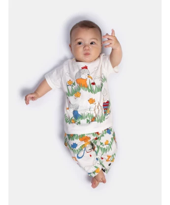 Pijama manga curta e calça