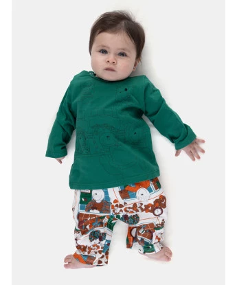 Pijama Bebê Manga Longa Tic-Tac e Calça Estampada Unissex