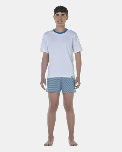 Pijama Masculino Adulto Manga Curta e Short