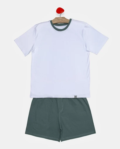 Pijama Masculino Adulto Manga Curta e Short