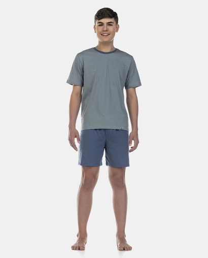 Pijama Masculino Adulto Manga Curta e Short