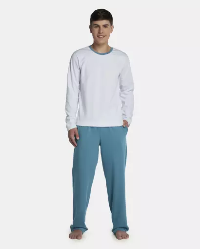 Pijama Masculino Adulto Manga Longa e Calça Moletinho