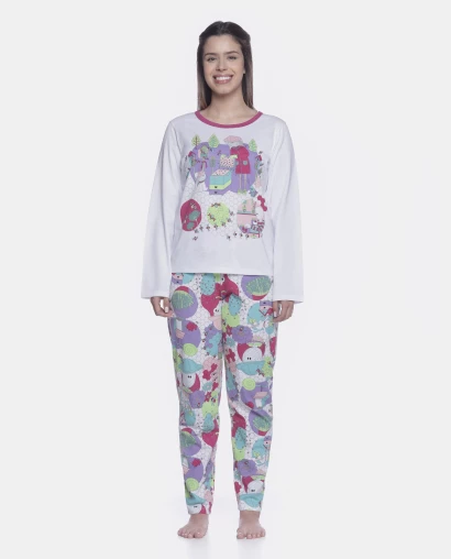 Conjunto Feminino Adulto Manga Longa e Calça