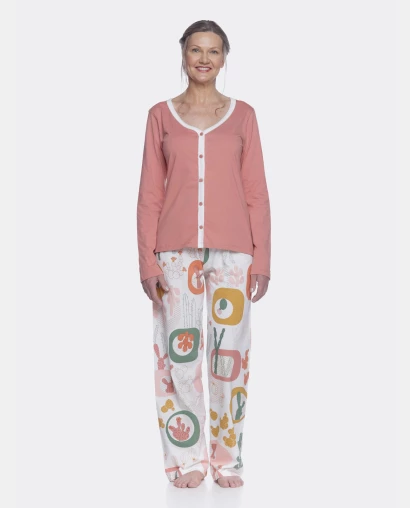 Homewear clássico manga longa e calça