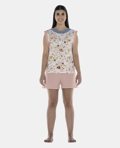 Pijama Feminino Adulto Regata e Short