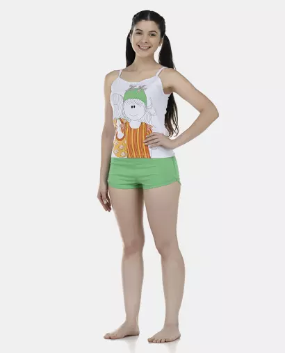 Pijama Feminino Adulto Alça e Short