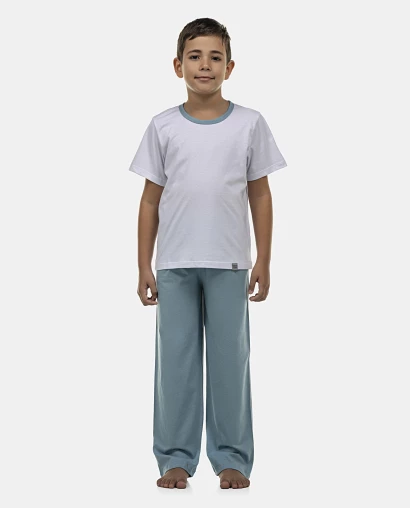 Pijama Masculino Kids Manga Curta e Calça