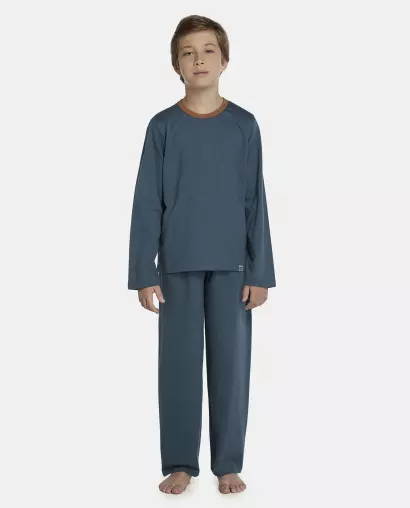 Pijama Masculino Kids Manga Longa e Calça