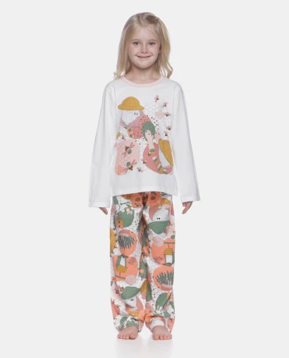 Pijama manga longa e calça 