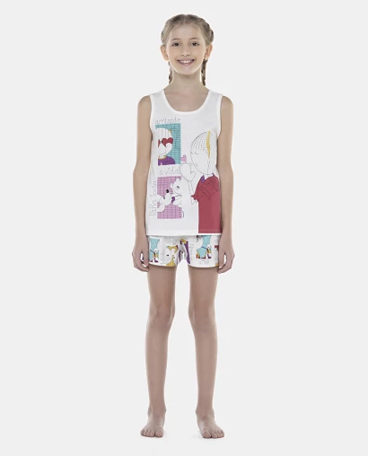 Pijama Feminino Kids Regata e Short