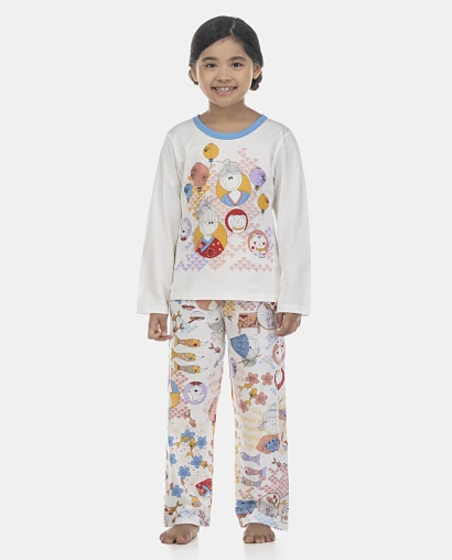 Pijama Feminino Kids Manga Curta e Calça