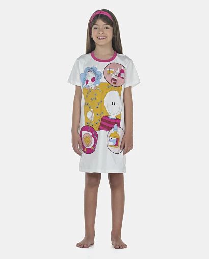 Camisão Feminino Kids Manga Curta