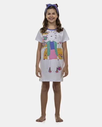 Camisão Feminino Kids Manga Curta
