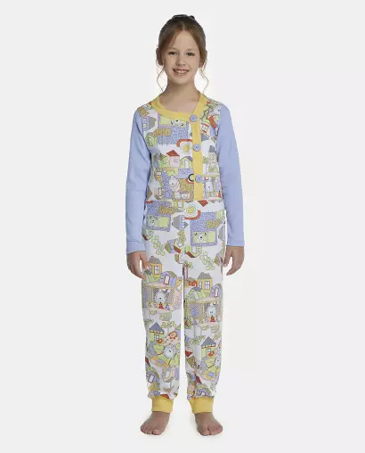 Macacão Feminino Kids Manga Longa