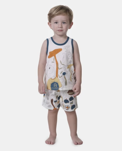 Pijama regata e bermuda