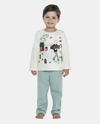 Pijama Masculino Baby Manga Longa e Calça Plush