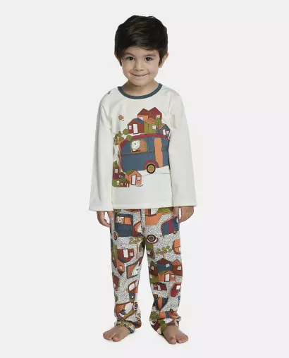 Pijama Masculino Baby Manga Longa e Calça Moletinho