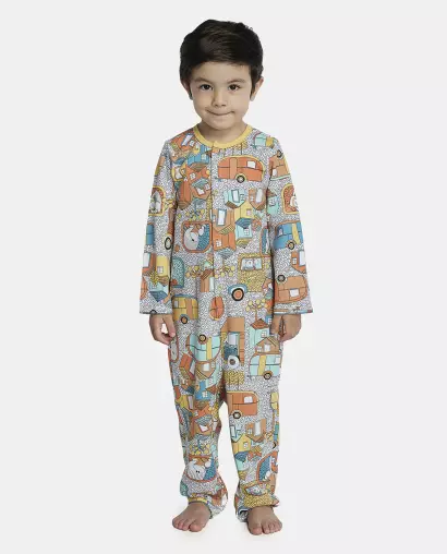 Macacão Masculino Baby Manga Longa Moletinho