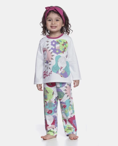 Conjunto Feminino Baby Manga Curta e Calça