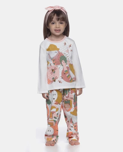 Pijama manga longa e calça
