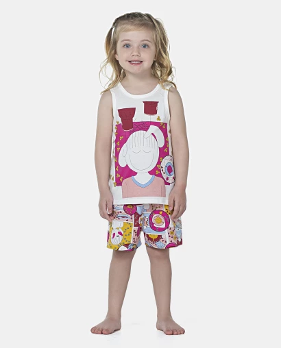 Pijama Feminino Baby Regata e Short