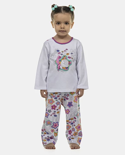 Pijama Feminino Baby Manga Longa e Calça
