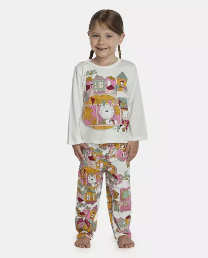 Pijama Feminino Baby Manga Longa e Calça