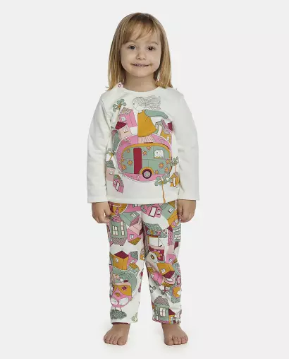 Pijama Feminino Baby Manga Longa e Calça Moletinho