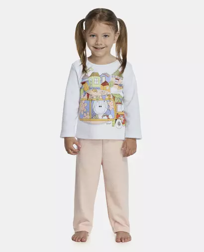 Pijama Feminino Baby Manga Longa e Calça Plush