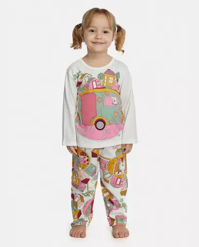 Pijama Feminino Baby Manga Longa e Calça
