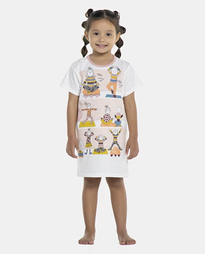 Camisão Feminino Baby Manga Curta