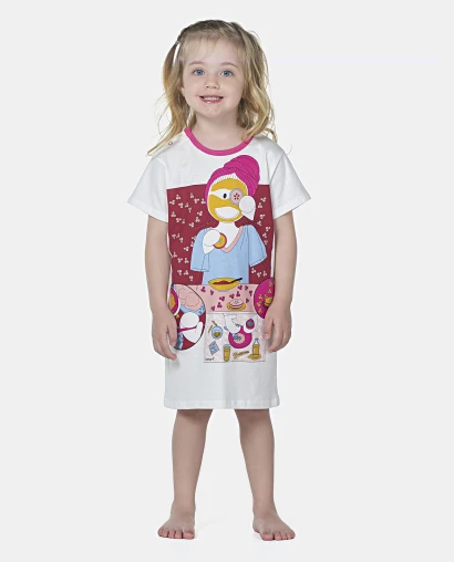 Camisão Feminino Baby Manga Curta