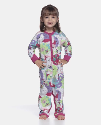 Macacão Feminino Baby Manga Longa