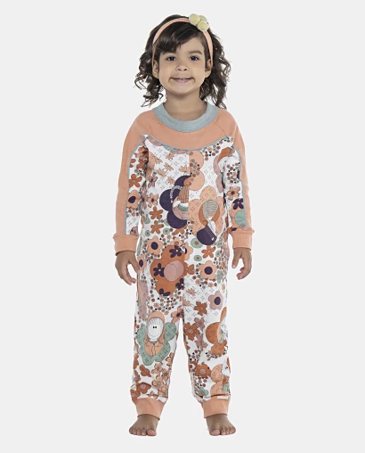 Macacão Feminino Baby Manga Longa Raglan