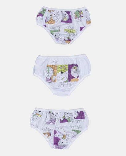 Kit Calcinha Feminino Baby