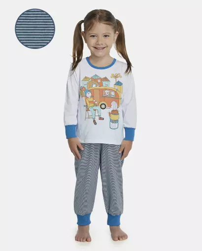 Pijama Unissex Baby Manga Longa e Calça