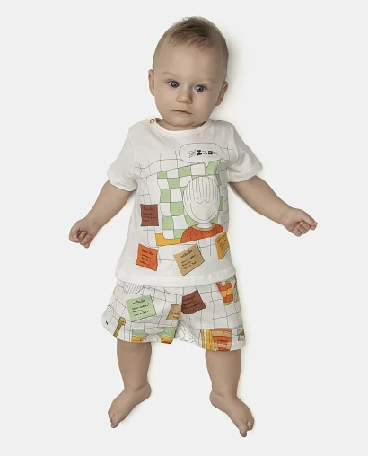 Pijama Masculino Bebê Manga Curta e Short