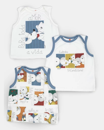 Kit Pagão Masculino Bebe Regata