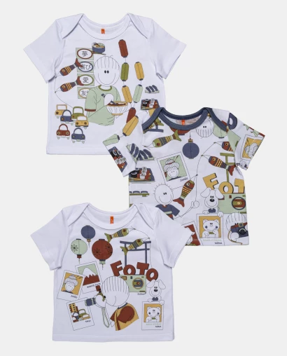 Kit Pagão Masculino Bebê Manga Curta