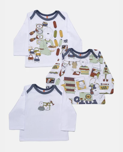 Kit Pagão Masculino Bebê Manga Longa