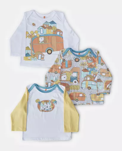 Kit Pagão Masculino Bebe Manga Longa