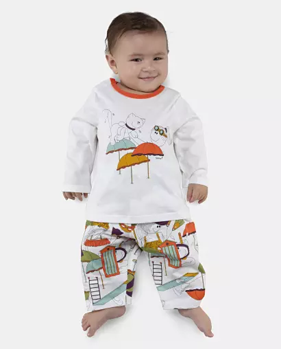 Pijama Feminino Bebe Manga Longa e Calça