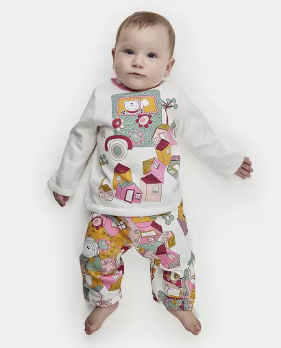 Pijama Feminino Bebe Manga Longa e Calça Moletinho