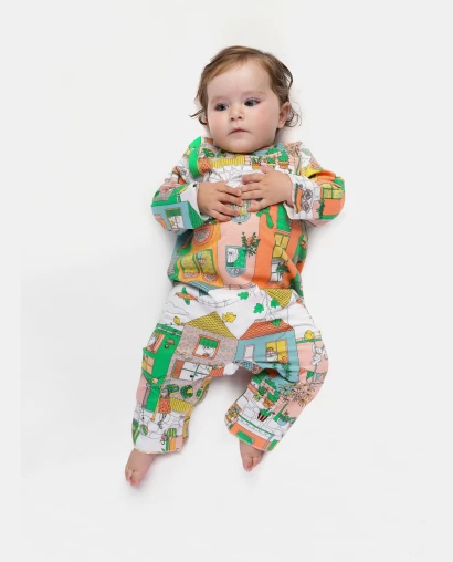Macacão Feminino Bebe Manga Longa