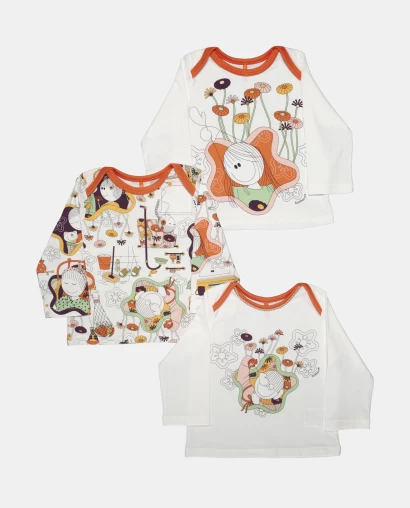 Kit Pagão Feminino Bebê Manga Longa