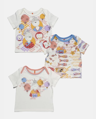 Kit Pagão Feminino Bebê Manga Curta