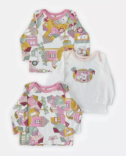 Kit Pagão Feminino Bebe Manga Longa