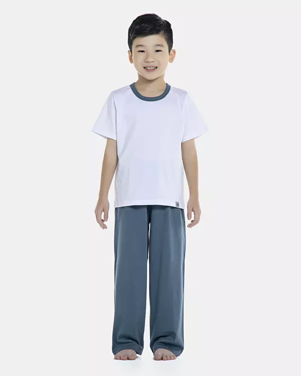 Pijama Masculino Kids Manga Curta e Calça