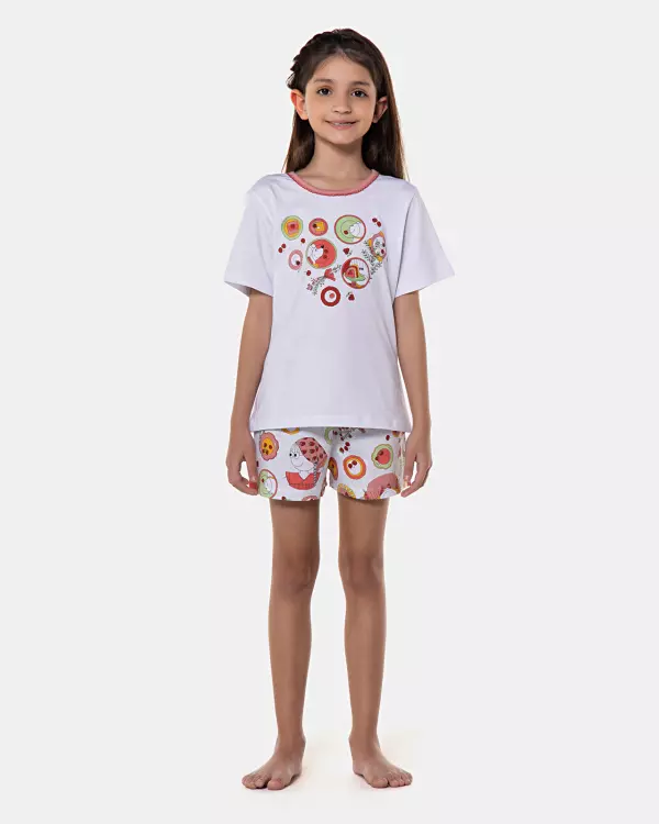 Pijama manga curta e short